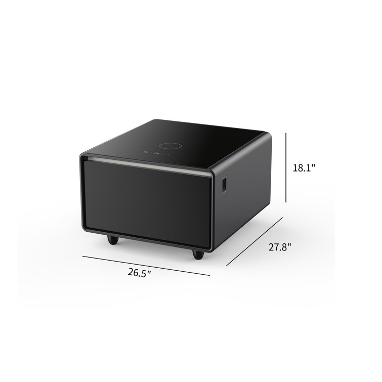 Smart End Table with Fridge and Built In Outlets